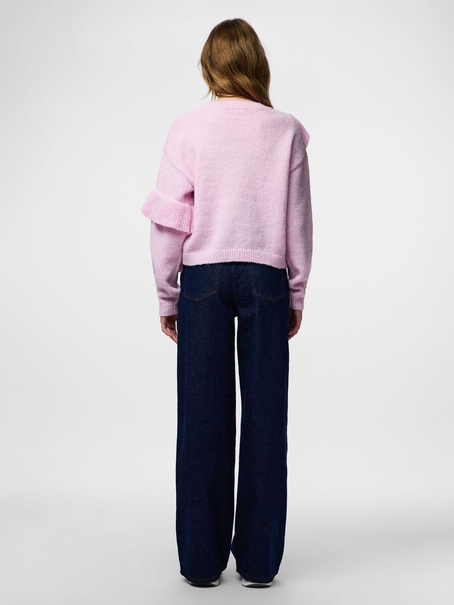 Carousel image - PCNOR FRILL  KNITTED PULLOVER, Pink Tulle | 2