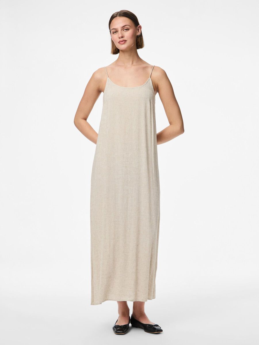 Carousel image - PCPIA STRAP MIDI DRESS, Birch | 3