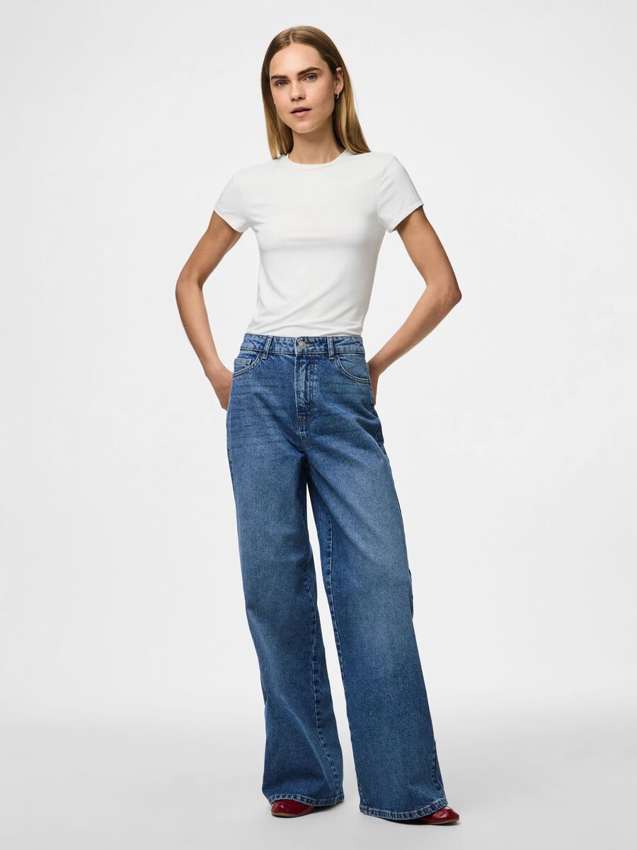 Carousel image - PCSELMA HW  WIDE FIT JEANS, Medium Blue Denim | 5