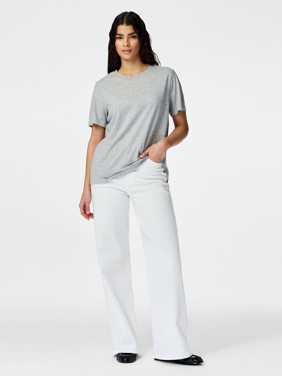 Carousel image - PCSELMA HW WIDE FIT JEANS, Bright White | 1
