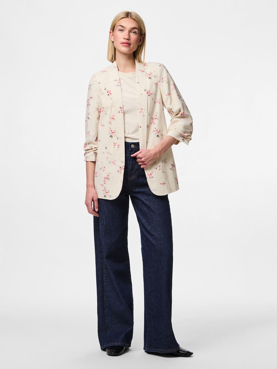 Carousel image - PCBOSELLA 3/4 PRINTED BLAZER, Whitecap Gray | 5