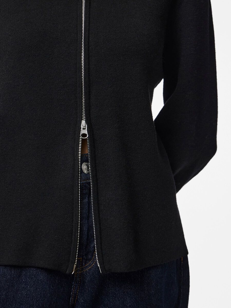 Carousel image - PCRAJA ZIP KNITTED CARDIGAN, Black | 4
