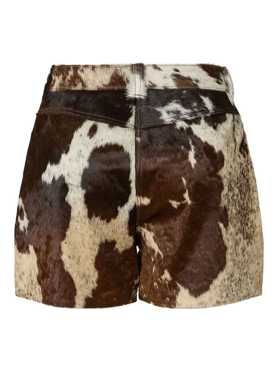 Product carousel image - PCRODEO COW LEATHER  SHORTS, Black Coffee | 2
