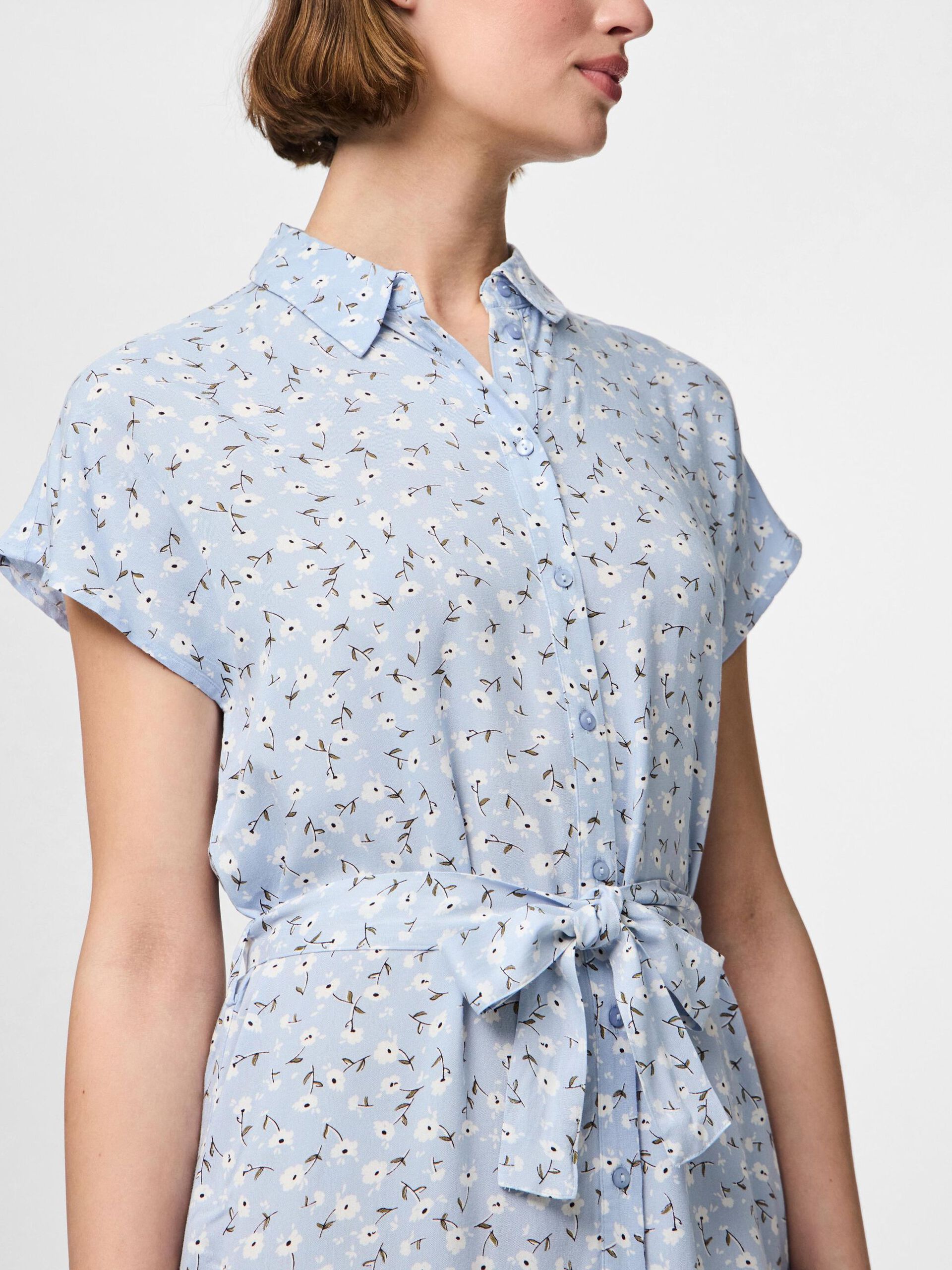 Carousel image - PRINT BLUSENKLEID, Cashmere Blue | 4
