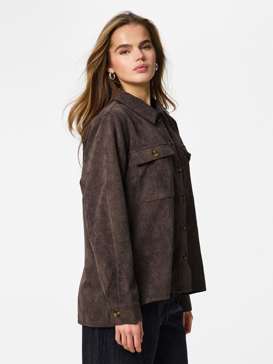 Carousel image 1 PCEFFI - CORDUROY CHEMISE, Hot Fudge
