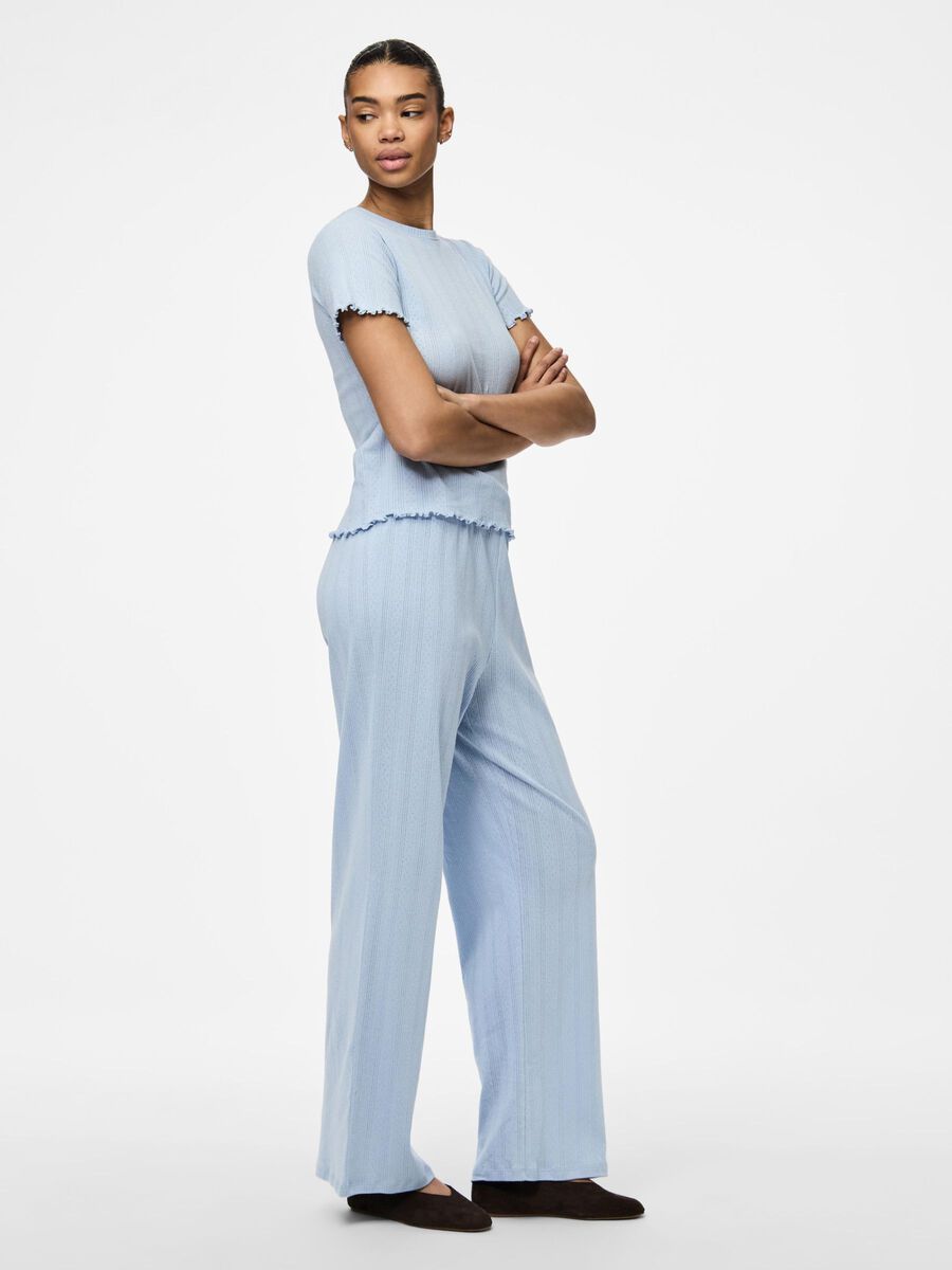 Product carousel image - PCMARIE HW POINTELLE HOSE, Cashmere Blue | 1