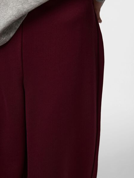 Pieces PCGUNHILD HW  WIDE-LEG TROUSERS, Tawny Port, highres - 17164318_TawnyPort_005.jpg