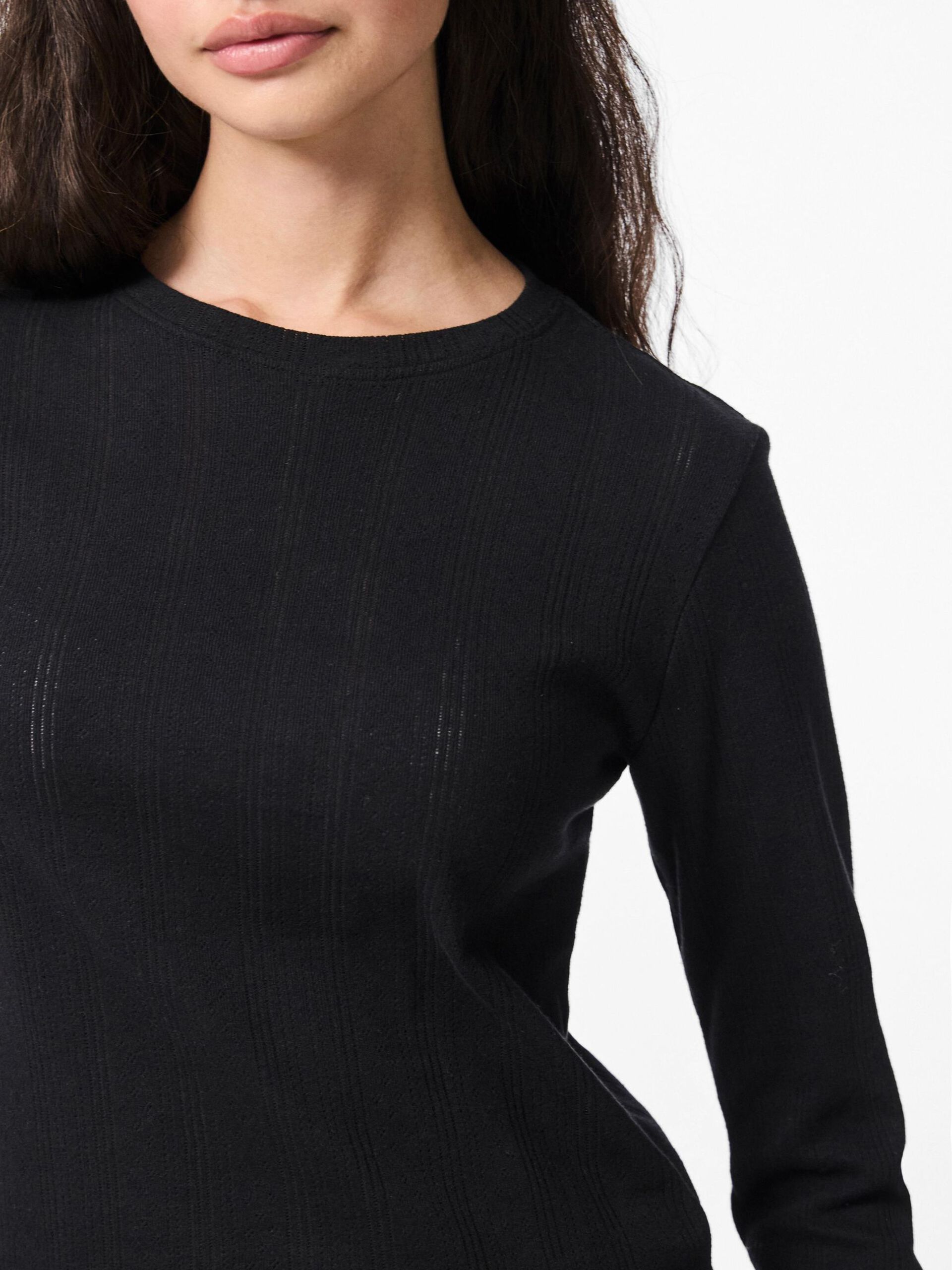 Carousel image - TOP A MANICHE LUNGHE, Black | 4