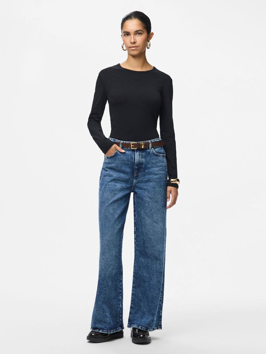 Carousel image - PCAMELIA 2-PAK LANG&AElig;RMET T-SHIRT, Black | 3