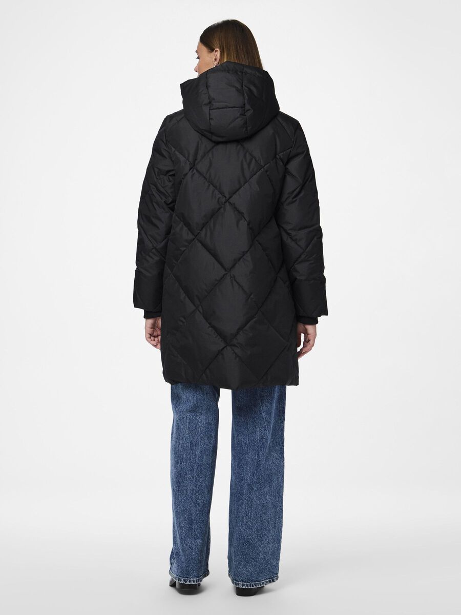Carousel image - PCNOVELLA LANGER DAUNENJACKE, Black | 2