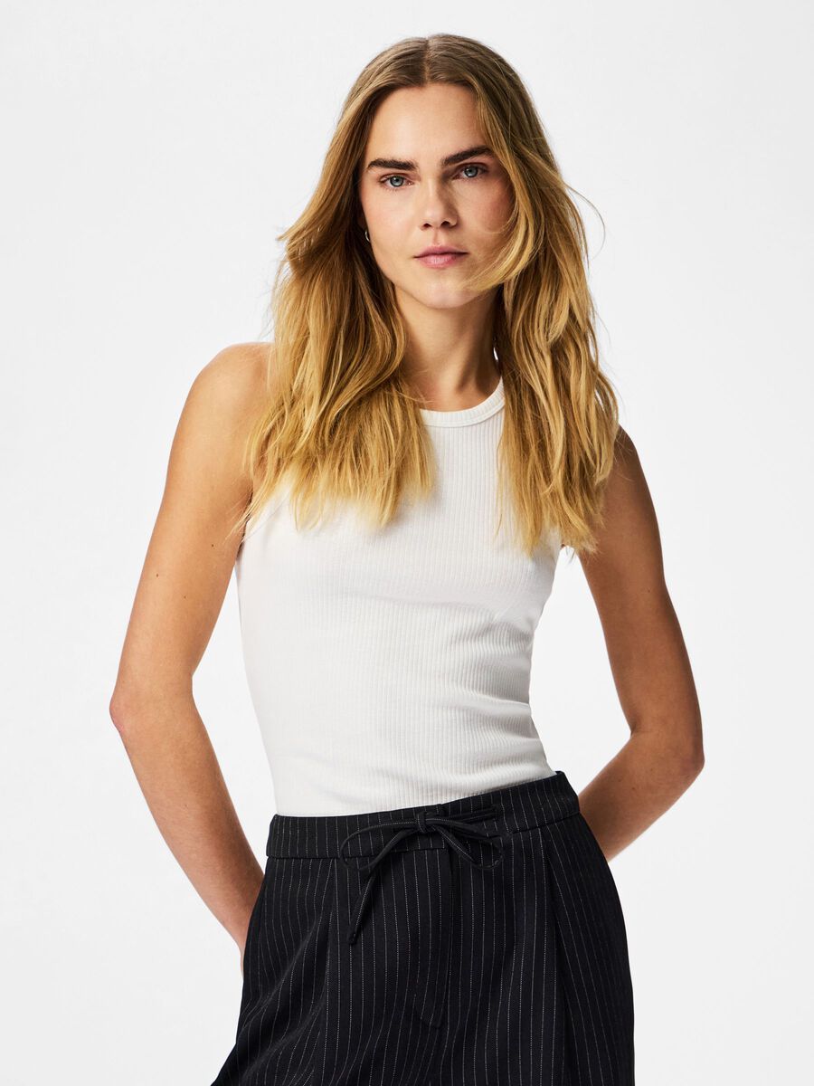 Product carousel image - PCRUKA RIBBET TANKTOP, Cloud Dancer | 1