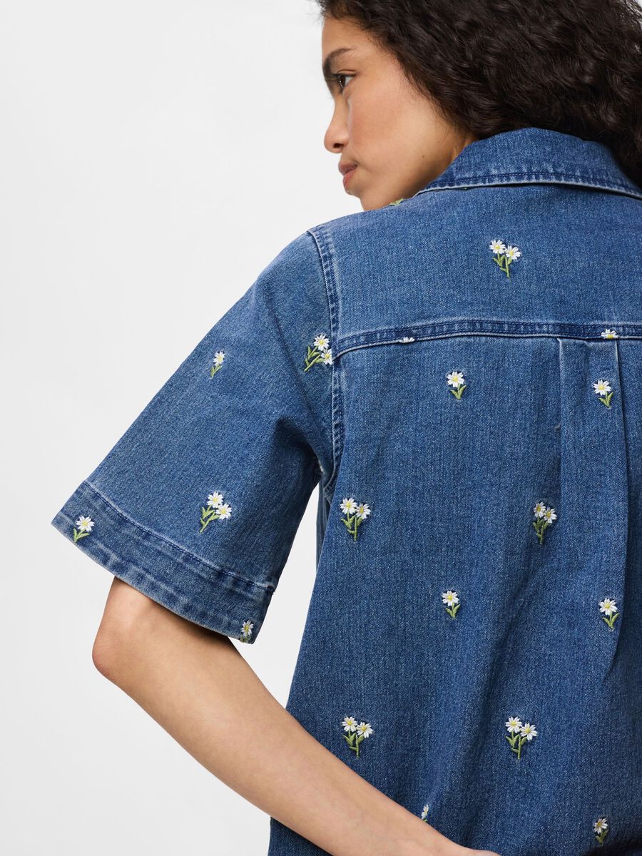 Carousel image - PCFLORA  DENIM DRESS, Medium Blue Denim | 4