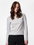 Product image thumbnail - PCMARIE TOP &Agrave; MANCHES LONGUES, Light Grey Melange | 1
