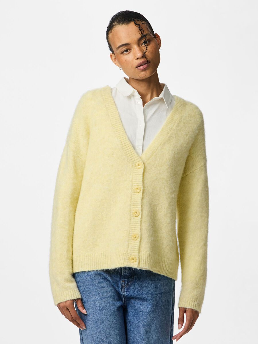 Product carousel image - PCPAM KNITTED CARDIGAN, French Vanilla | 1