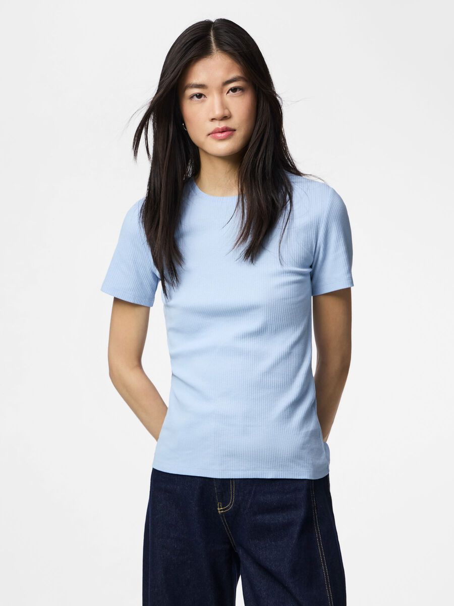 Carousel image - PCRUKA RIBBET T-SKJORTE, Cashmere Blue | 1