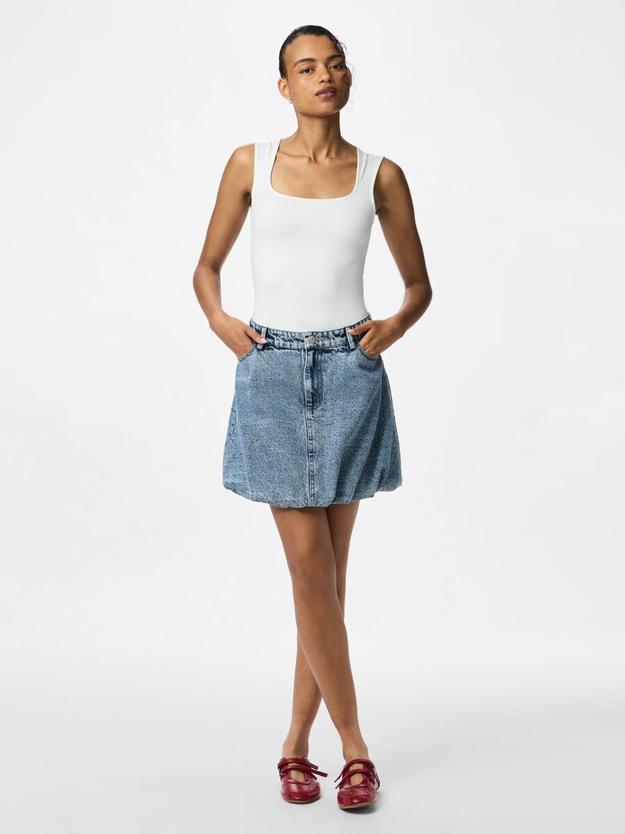 Carousel image - PCALLY DENIM SKIRT, Light Blue Denim | 3