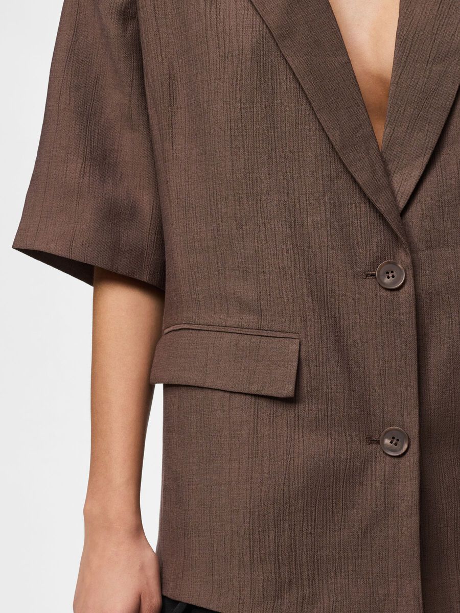 Carousel image - PCGERRY 2/4 SLEEVED BLAZER, Coffee Quartz | 6