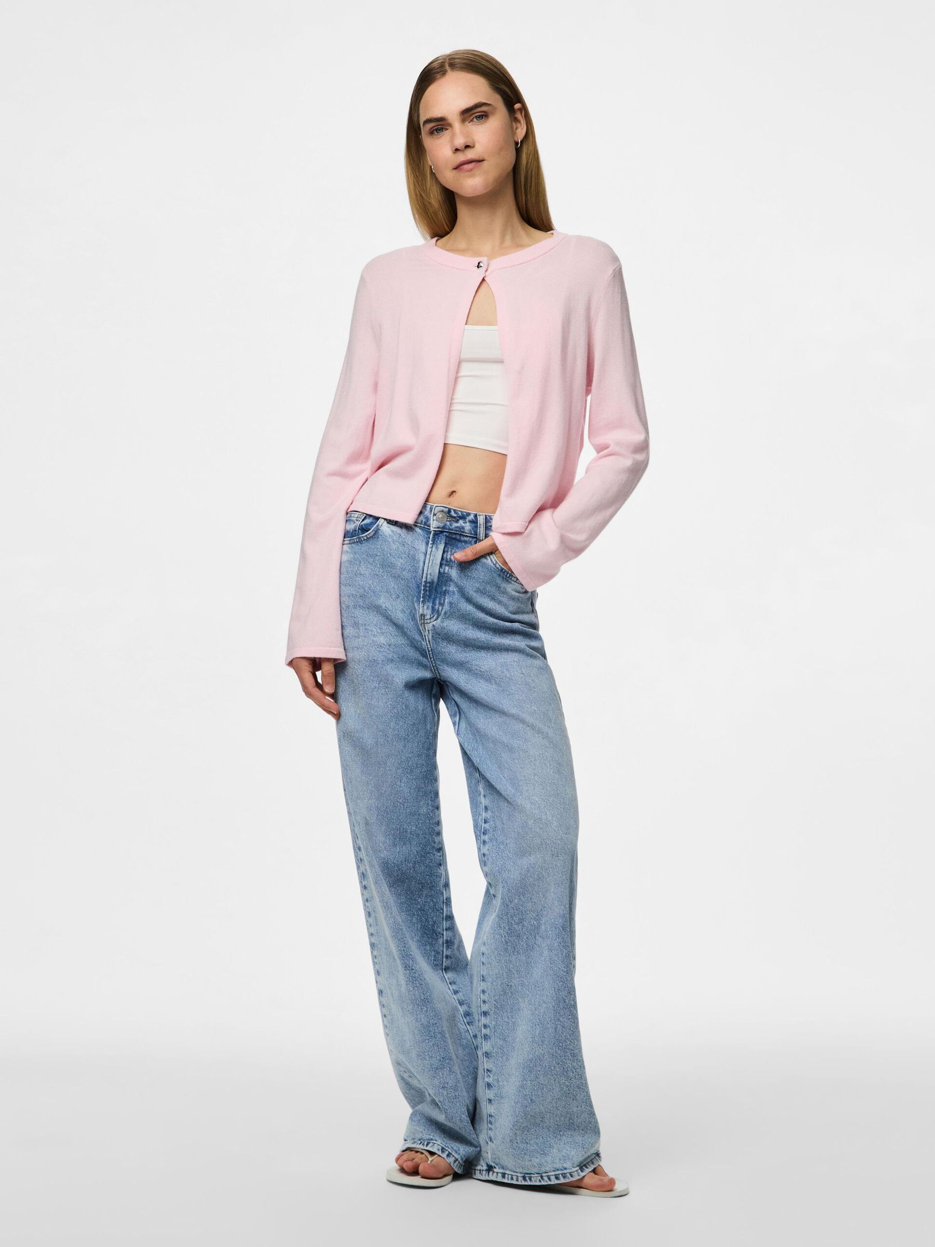Carousel image - PCORINA KNITTED CARDIGAN, Pink-A-Boo | 3