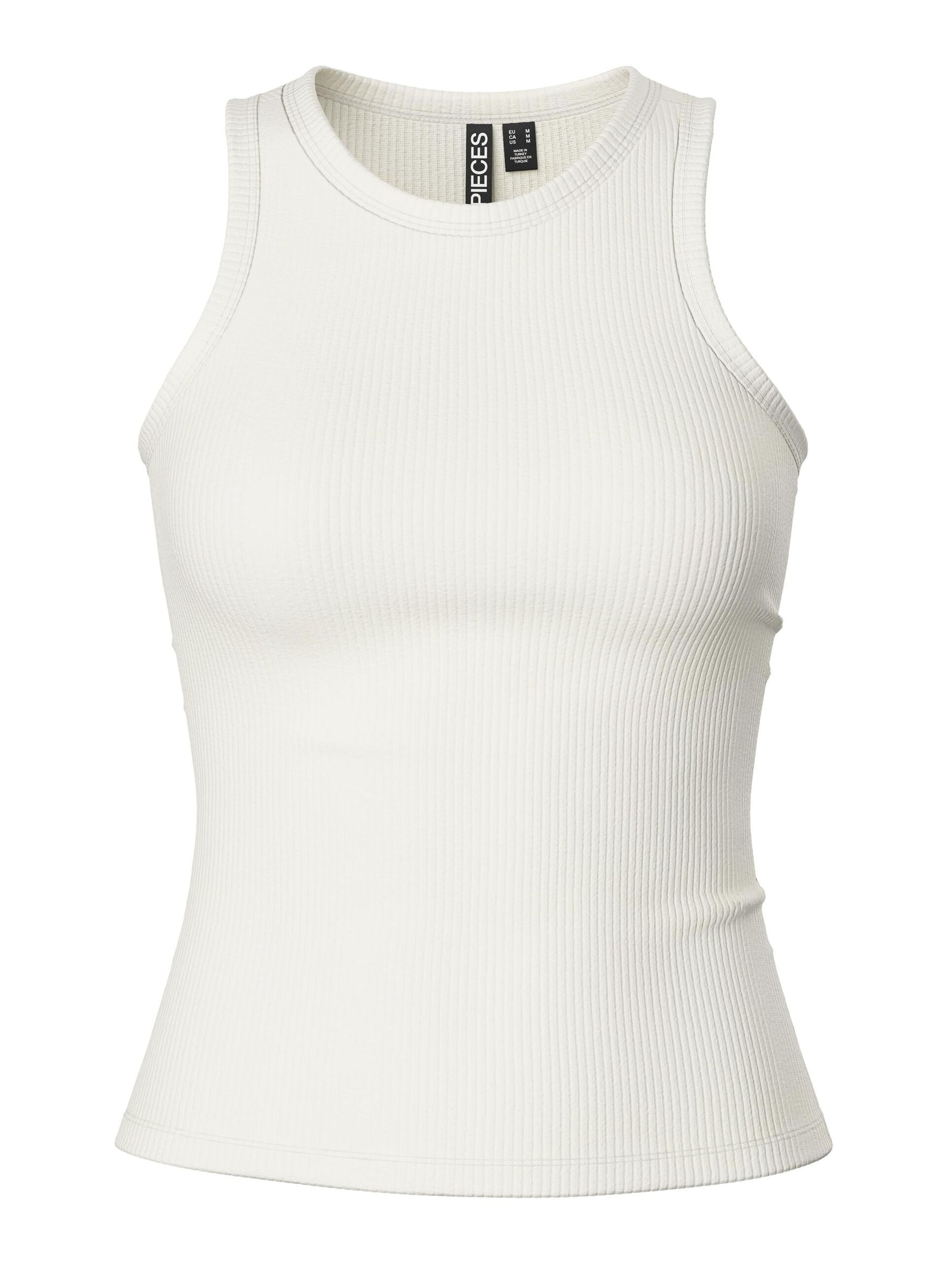 Carousel image - PCRUKA RIBBED TANK TOP, Cloud Dancer | 6