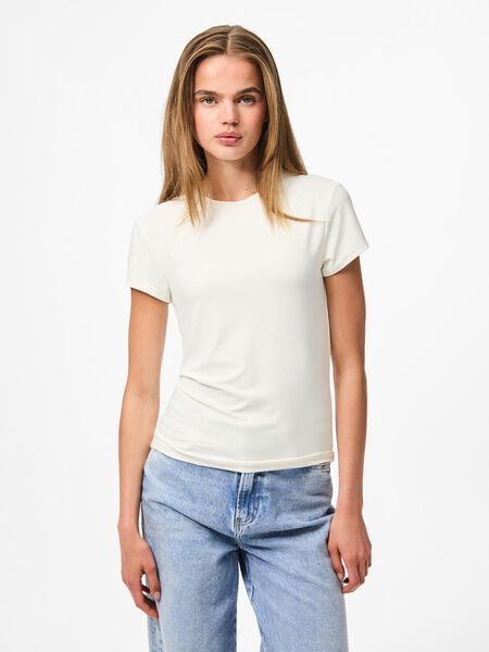 Pieces PCFYLLA NYLON T-SHIRT, Coconut Milk, highres - 17157916_CoconutMilk_003.jpg