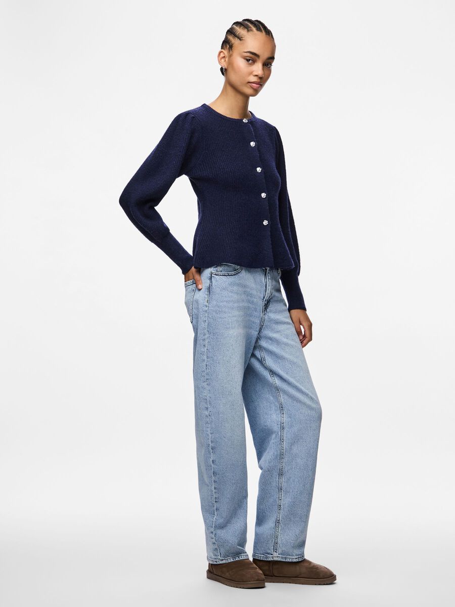 Carousel image - PCANNIE KNITTED CARDIGAN, Maritime Blue | 1