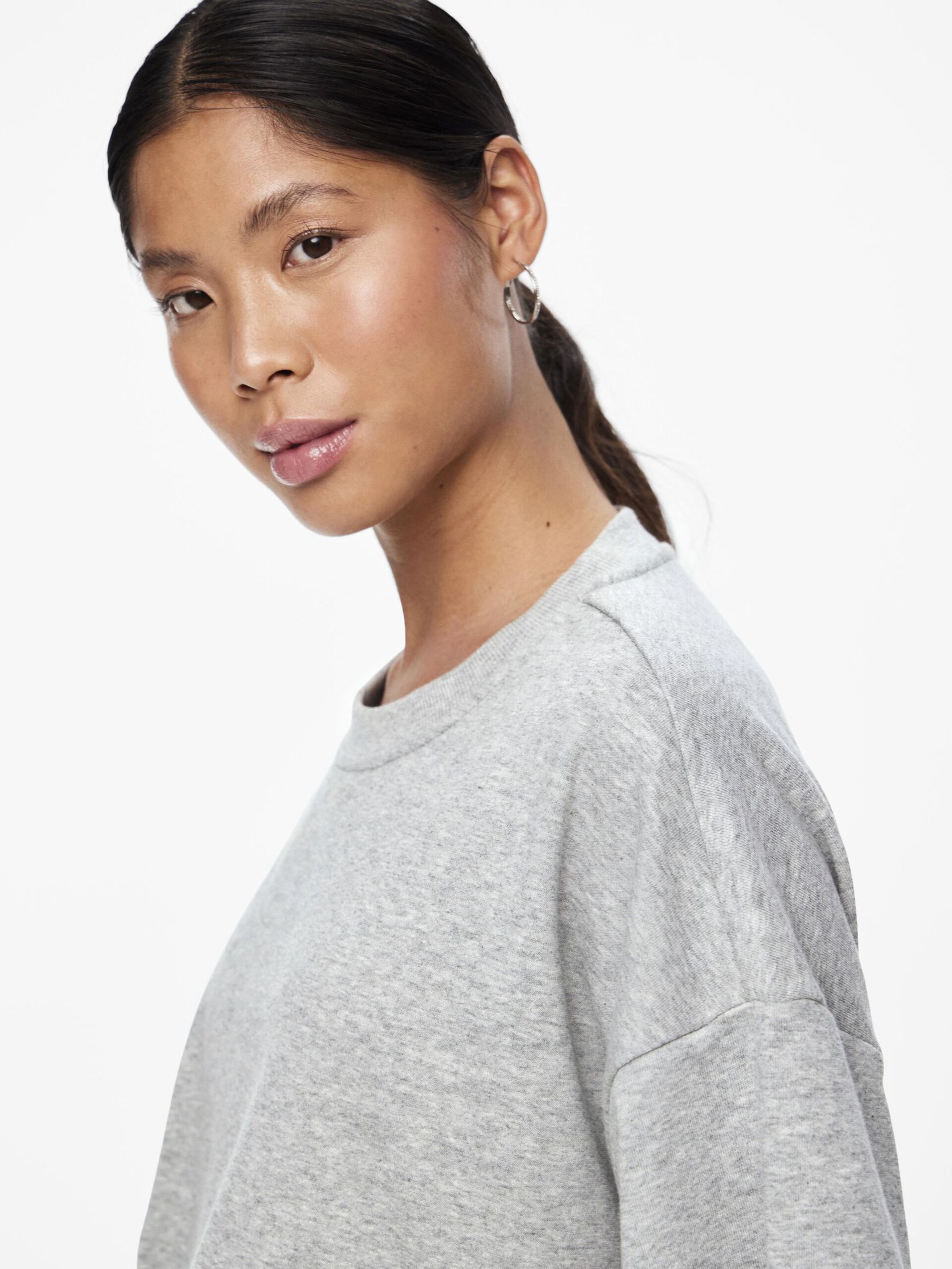 Carousel image - PCCHILLI SHORT SLEEVED TOP, Light Grey Melange | 4