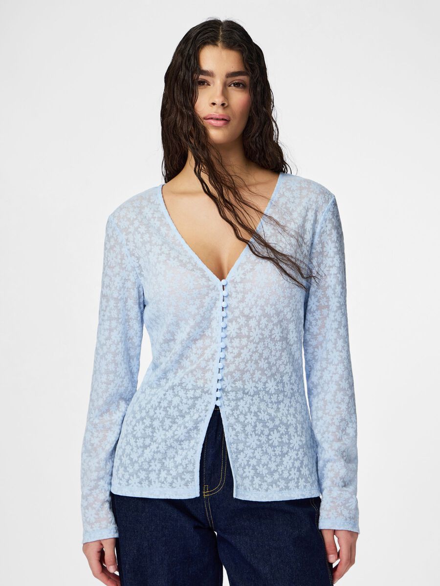 Product carousel image - CARDIGAN, Cashmere Blue | 1