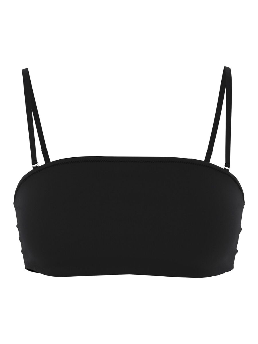 Product carousel image - PCBAOMI BIKINI AFTAGELIG STROP BANDEAUTOP, Black | 2