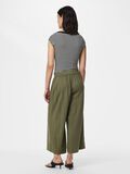 Product image thumbnail - PCPIA LINEN BLEND CULOTTES, Deep Lichen Green | 2