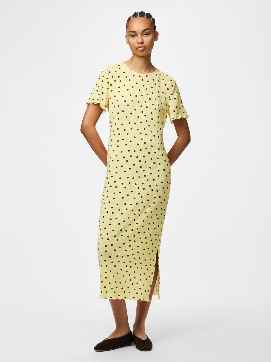 Product carousel image - PCFLORA MIDI DRESS, French Vanilla | 1