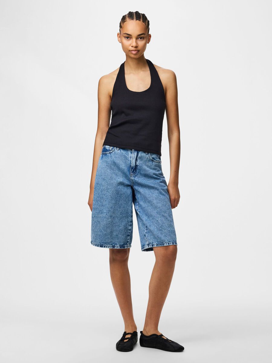 Carousel image - PCMAY  HALTERNECK TOP, Black | 3