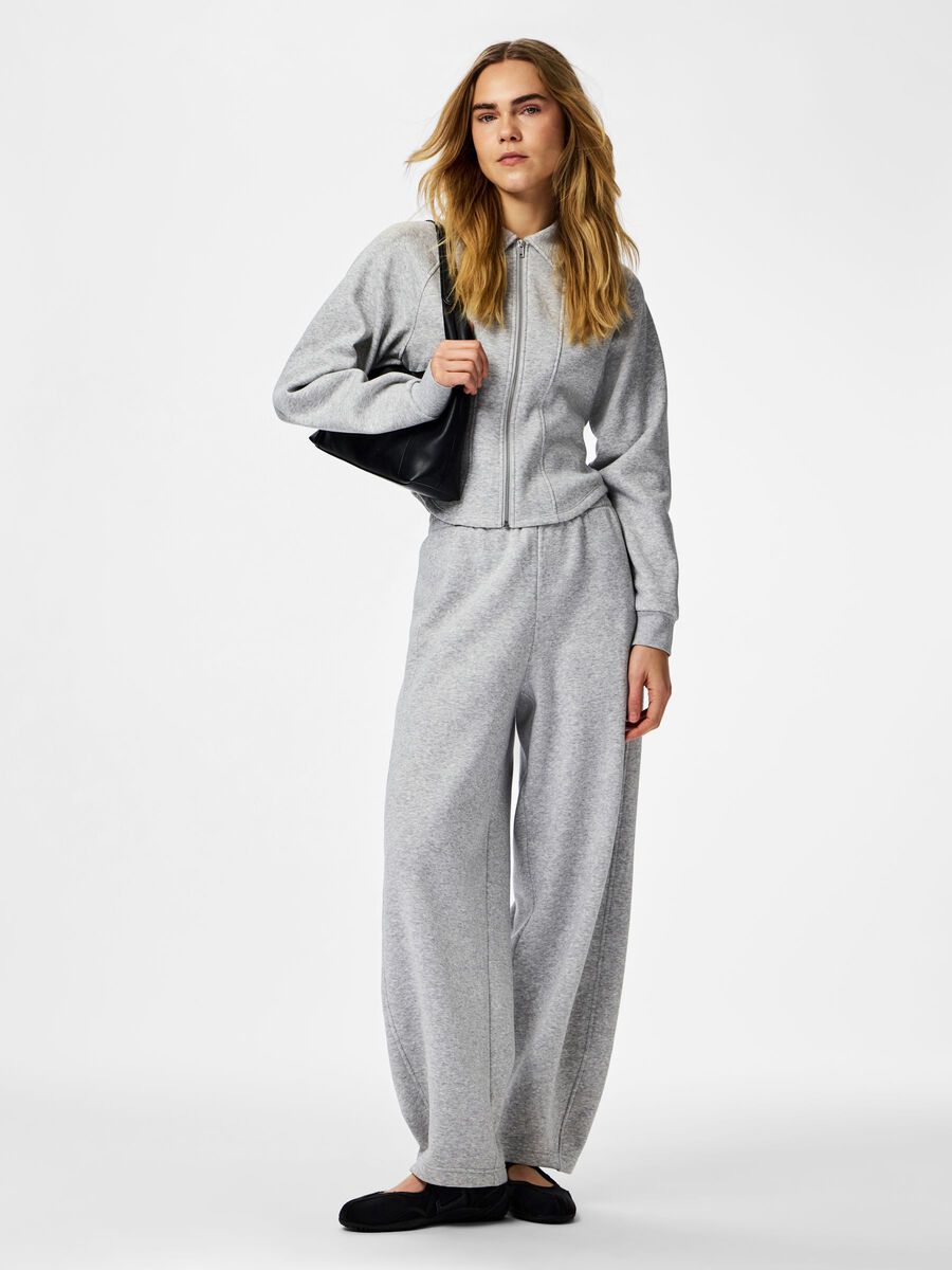 Carousel image - PCFILUCCA MW BARREL SWEATBUKSER, Light Grey Melange | 5