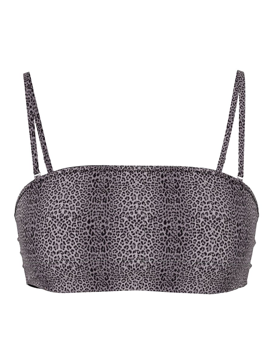 Product carousel image - PCBAOMI BIKINI AFTAGELIG STROP BANDEAUTOP, Black | 2