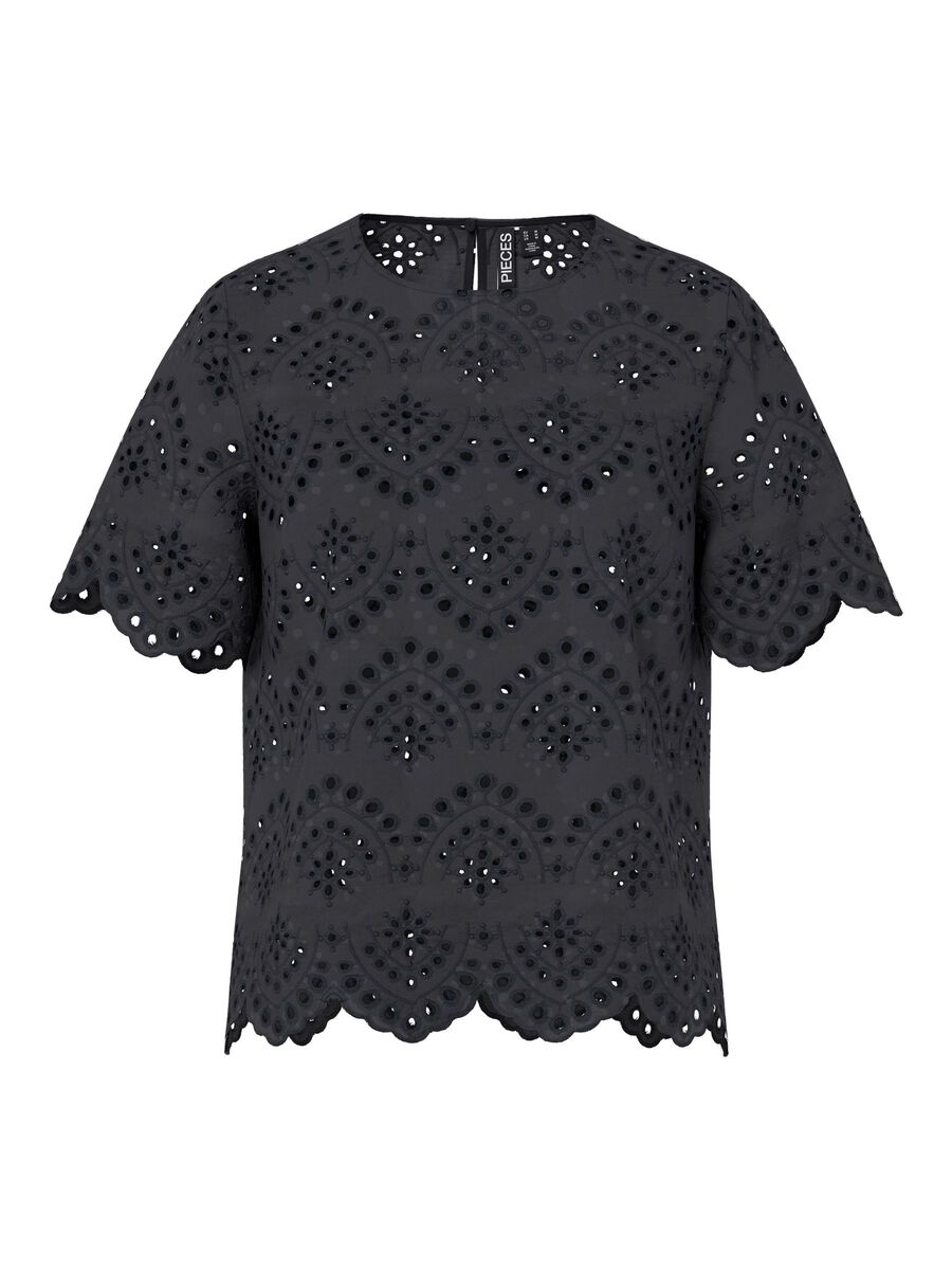 Product carousel image - PCVILDE  SHORT SLEEVED BLOUSE, Black | 1