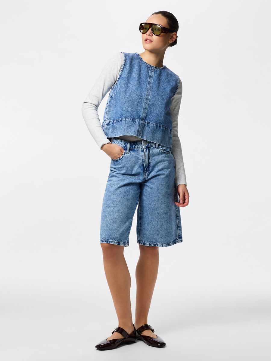 Carousel image - PCSKY DENIM TOP, Medium Blue Denim | 5