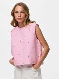 Product image thumbnail - PCFLORA EMBROIDERY DENIM TOP, Roseate Spoonbill | 1