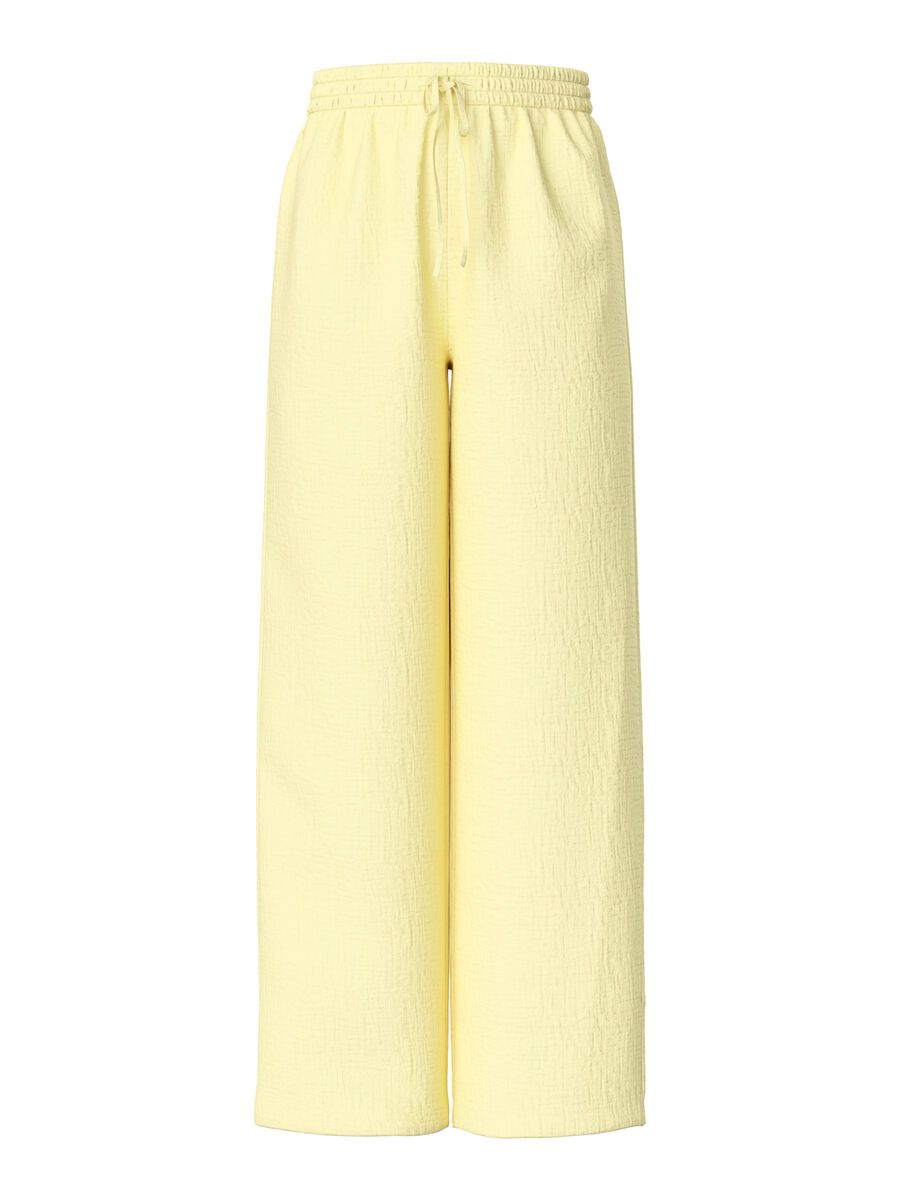 Carousel image - PCSASTINA HW MUSSELIN WIDE-LEG TROUSERS, French Vanilla | 1
