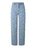 Product image thumbnail - PCFLORA HW STRAIGHT FIT JEANS, Light Blue Denim | 1