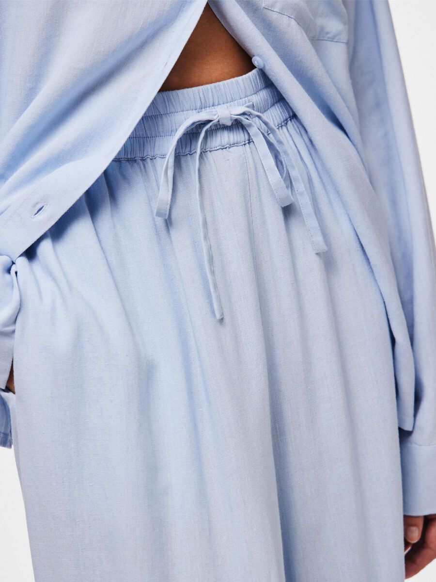 Carousel image - PCPIA WIDE-LEG TROUSERS, Cashmere Blue | 4