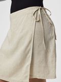 Product image thumbnail - PCPIA MINI LINEN BLEND WRAP SKIRT, Birch | 4