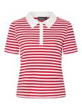 Product image thumbnail - PCDONNA RIB POLO TOP, Goji Berry | 6