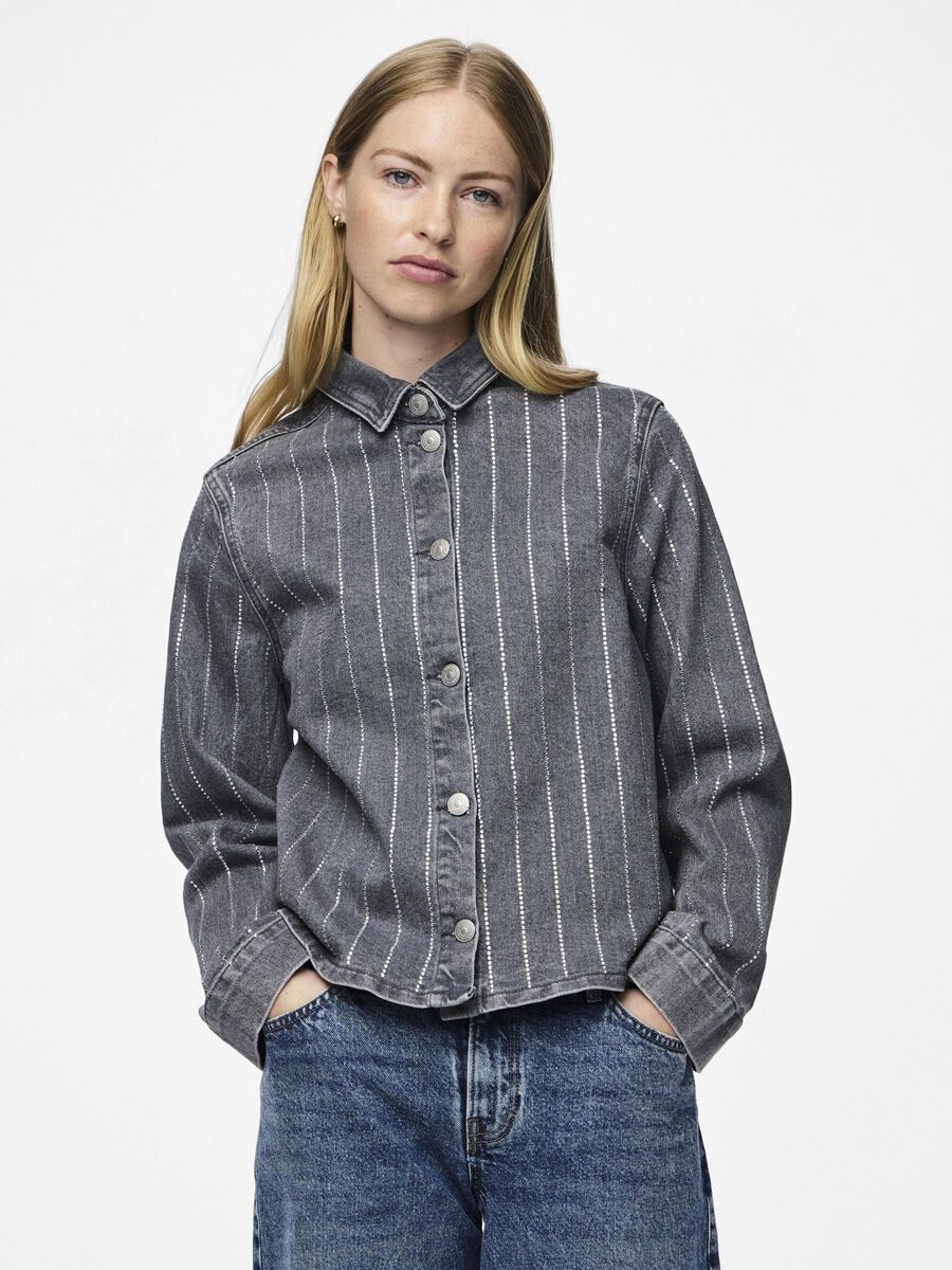 Product carousel image - CAMICIA DI JEANS, Grey Denim | 1
