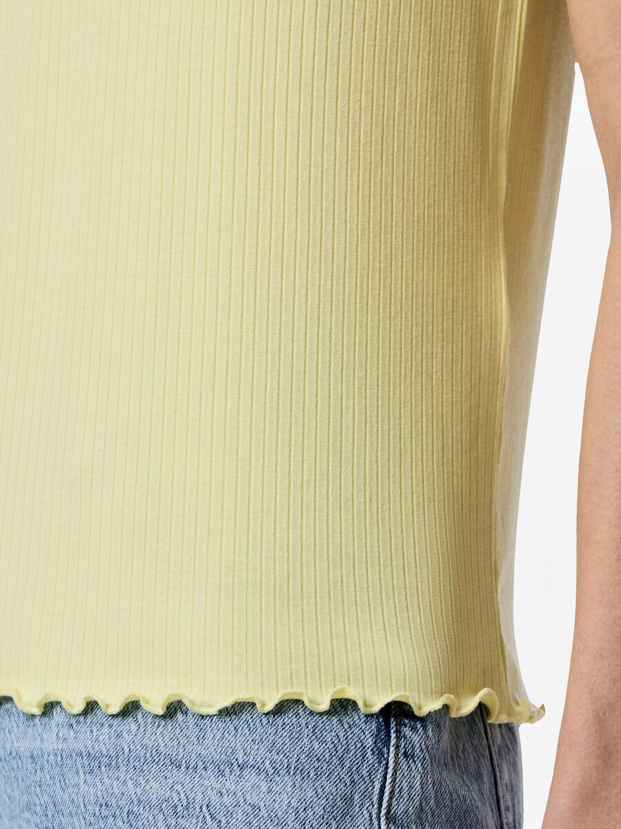 Carousel image - PCNICCA RIBBED T-SHIRT, French Vanilla | 4