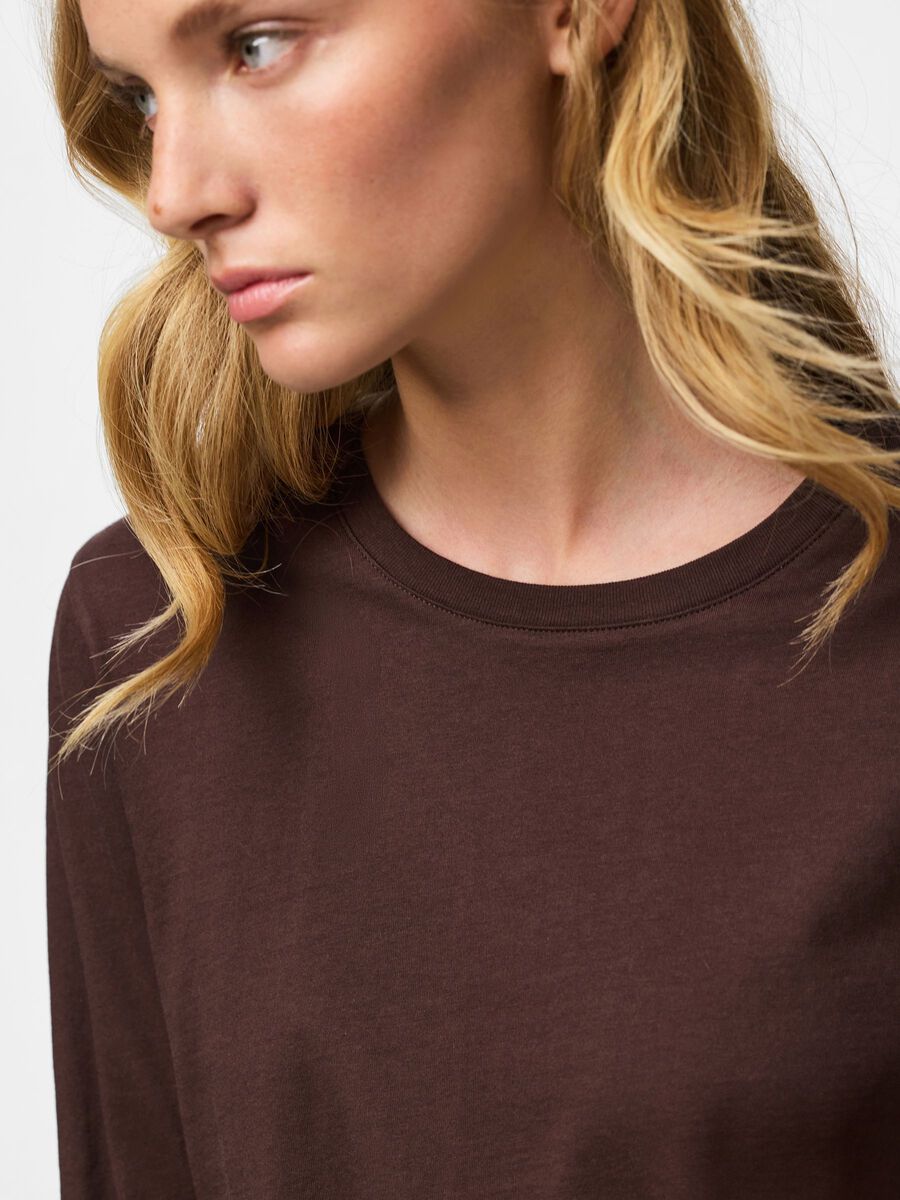 Carousel image 4 PCASHLEY FIT  LONG SLEEVED TOP, Hot Fudge