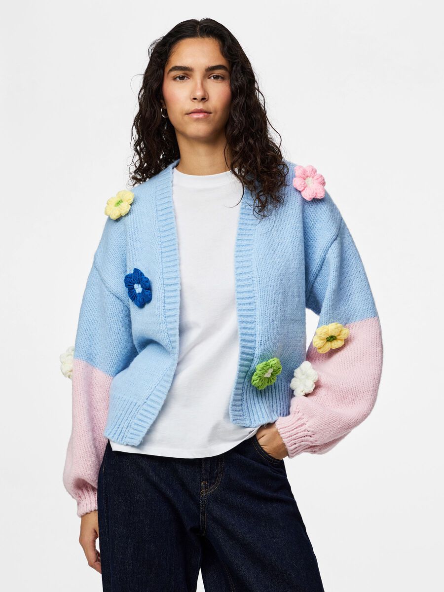 Carousel image - PCJENNER KNITTED CARDIGAN, Cashmere Blue | 1