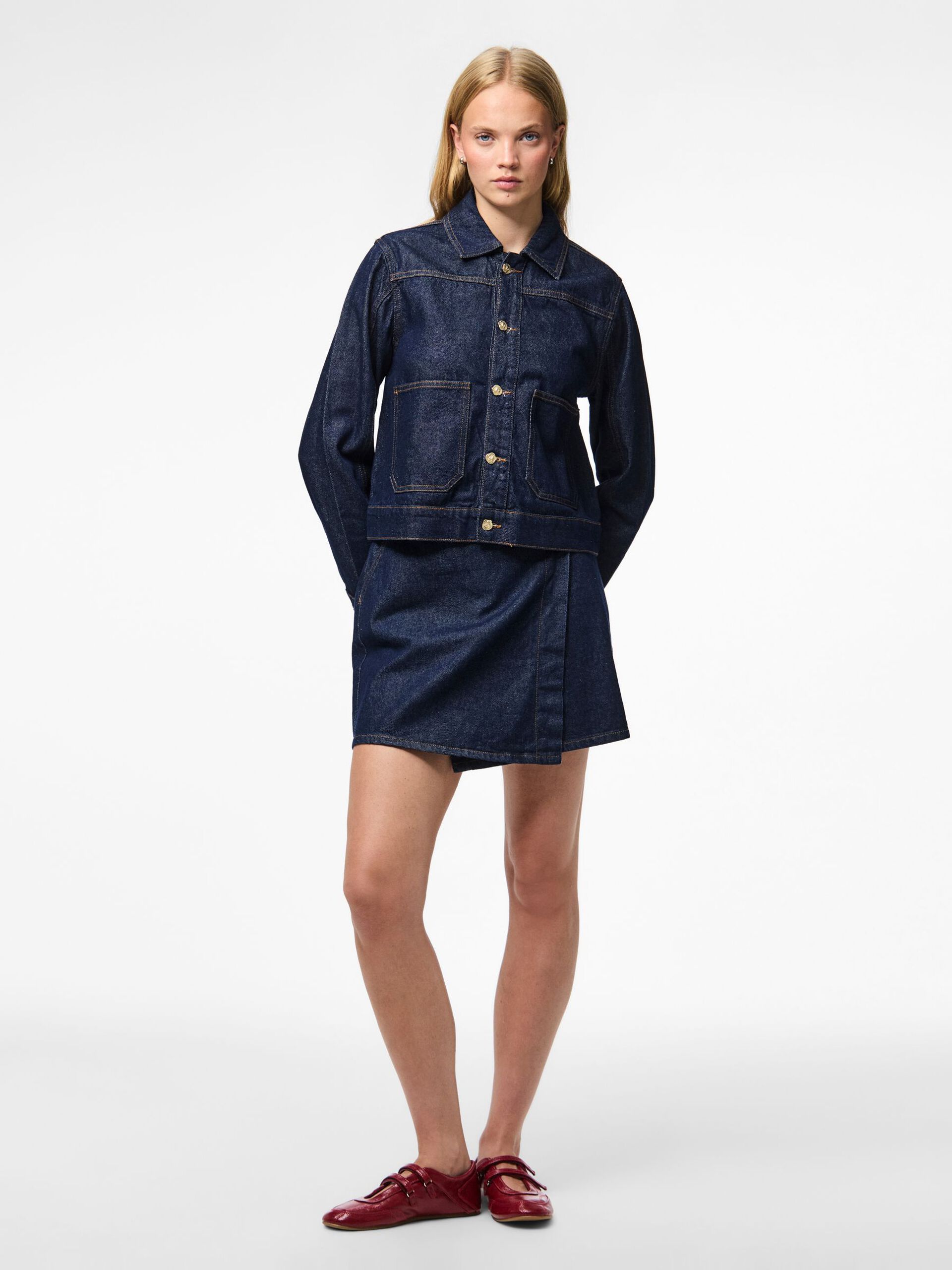 Carousel image - PCMALIN DENIM JACKET, Dark Blue Denim | 5