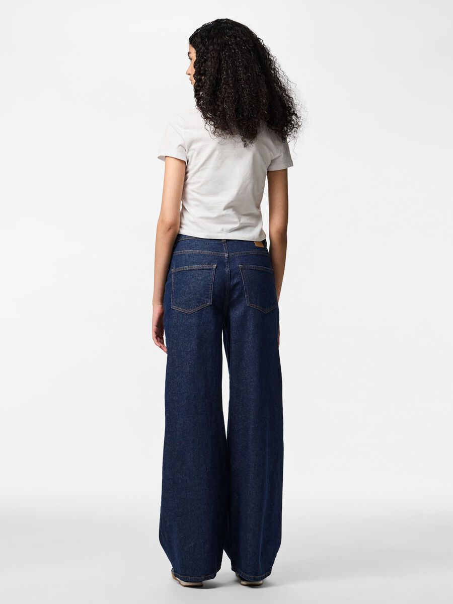 Product carousel image - PCSELMA HW WIDE FIT JEANS, Dark Blue Denim | 2