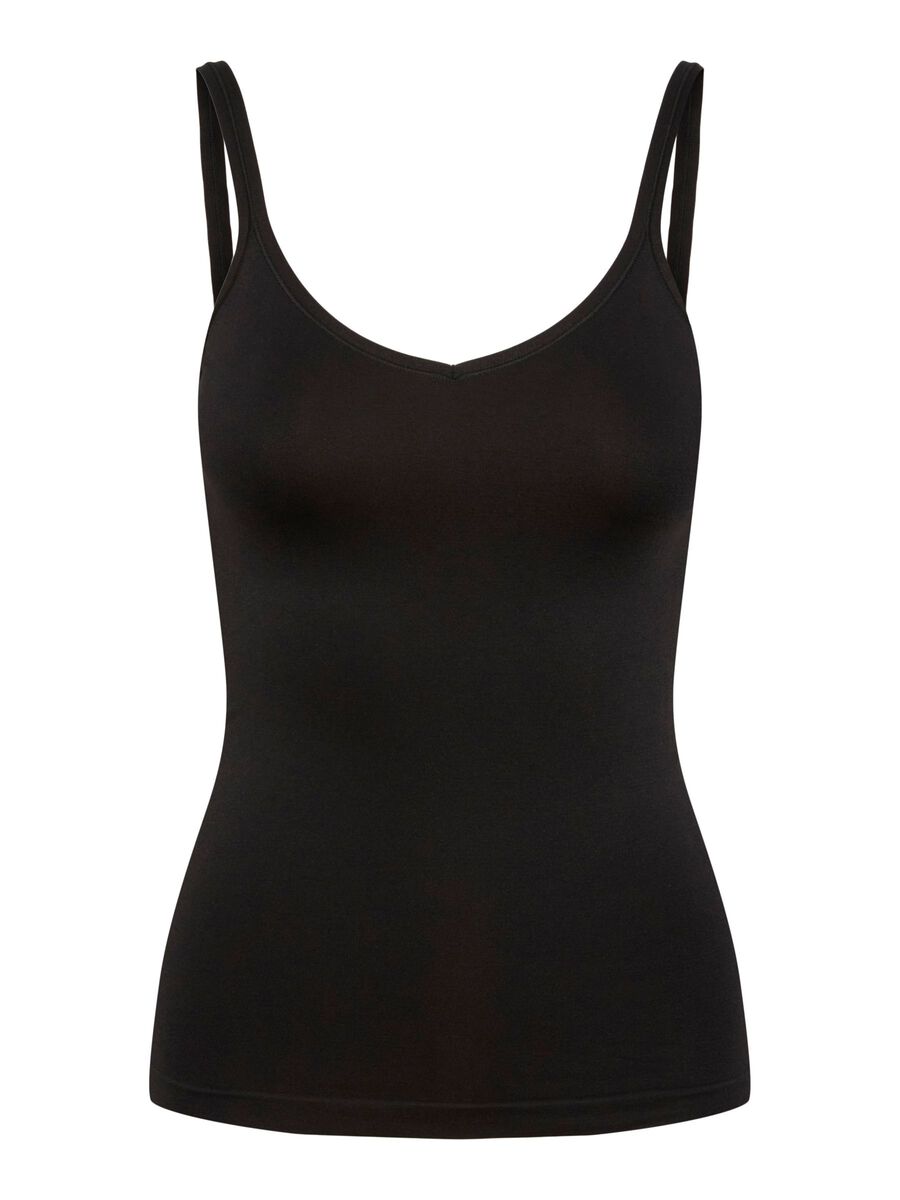 Product carousel image - PCPLAIN NYLON UNDERSHIRT, Black | 1