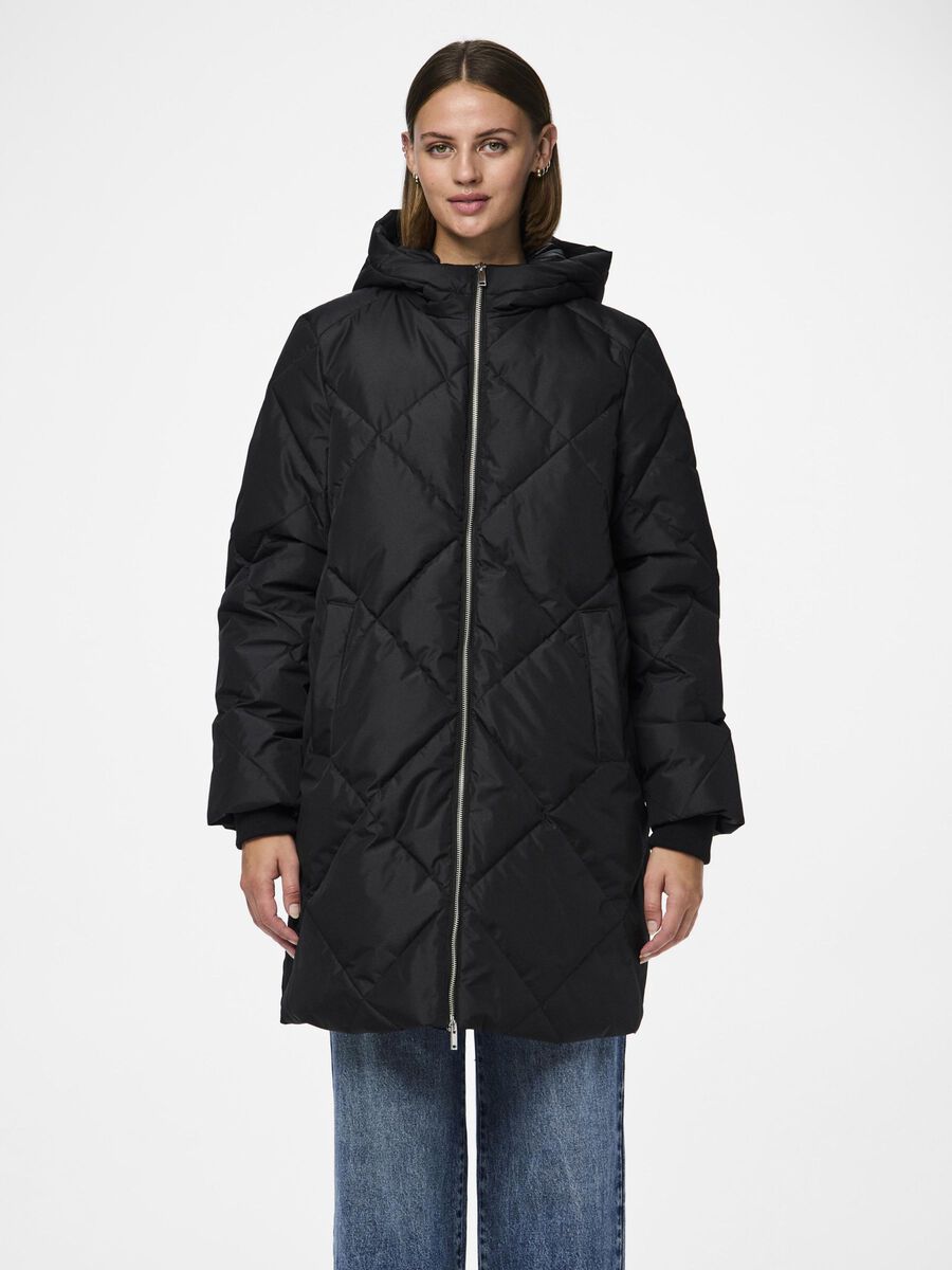 Carousel image - PCNOVELLA LANGER DAUNENJACKE, Black | 1