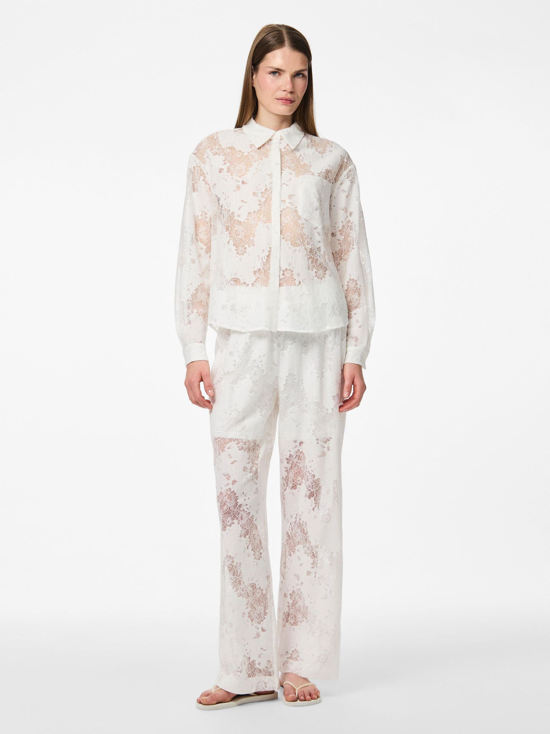 Carousel image - PCNORINNE STRAIGHT-LEG TROUSERS, Cloud Dancer | 6